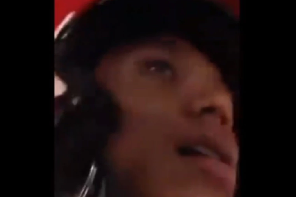 A pair of motorcycle-riding thieves grabbed a smartphone from a pedestrian as he was recording a Facebook Live video – and unwittingly exposed one of their faces to stunned viewers. Photo: NSTP/Facebook