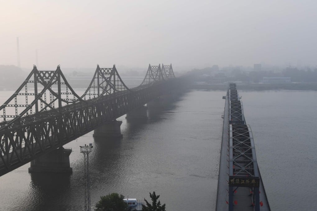 A bridge connecting China and North Korea in Dandong in Liaoning province. China has monitored radiation levels on the border since the latest nuclear test. Photo: AFP
