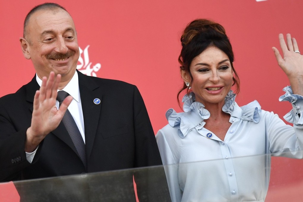 Azerbaijan President Ilham Aliyev (L) and Azerbaijani First Lady and First Vice-President Mehriban Aliyeva. Photo: AFP