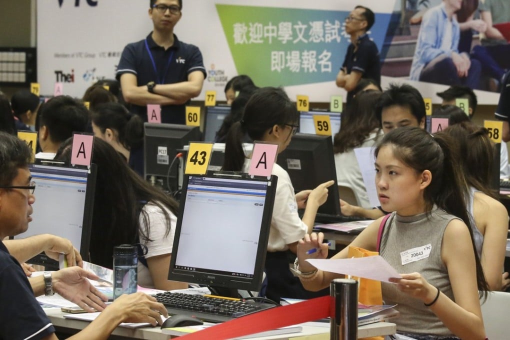Some 20 per cent of students polled thought vocational education was a backup plan for those who did not do well on university entrance exams. Photo: K. Y. Cheng