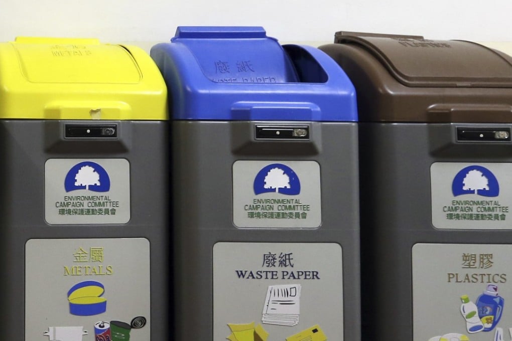 Recycling bins in Hong Kong are often misused by citizens. Photo: K. Y. Cheng