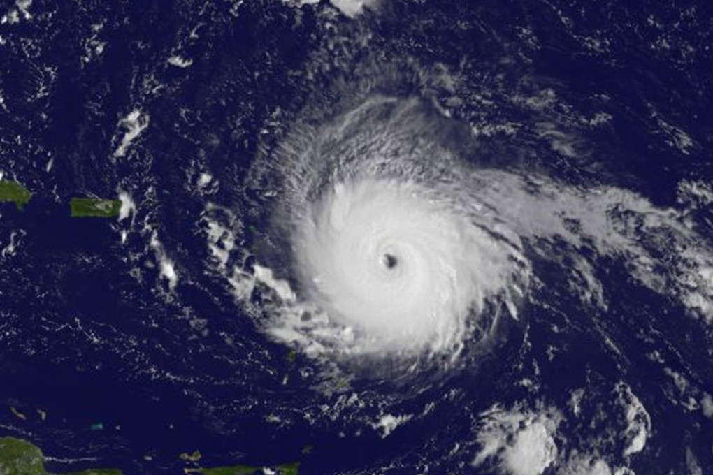 A Nasa handout of a visible light image of Hurricane Irma on September 5. The Category 5 hurricane is the most powerful one to form in the Atlantic Ocean since satellite observations began. Photo: EPA-EFE