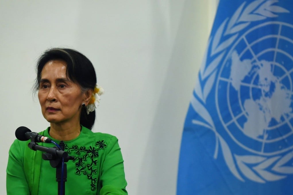 Myanmar’s de facto leader Aung San Suu Kyi on Wednesday alleged a “huge iceberg of misinformation” was distorting the picture of the Rohingya crisis, which has forced 125,000 of the Muslim minority to flee to Bangladesh. Photo: AFP
