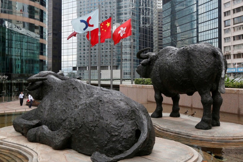 The Hang Seng Index declined 1 per cent, or 284.35 points, to 27,457 by the lunch break on Wednesday. Photo: Reuters
