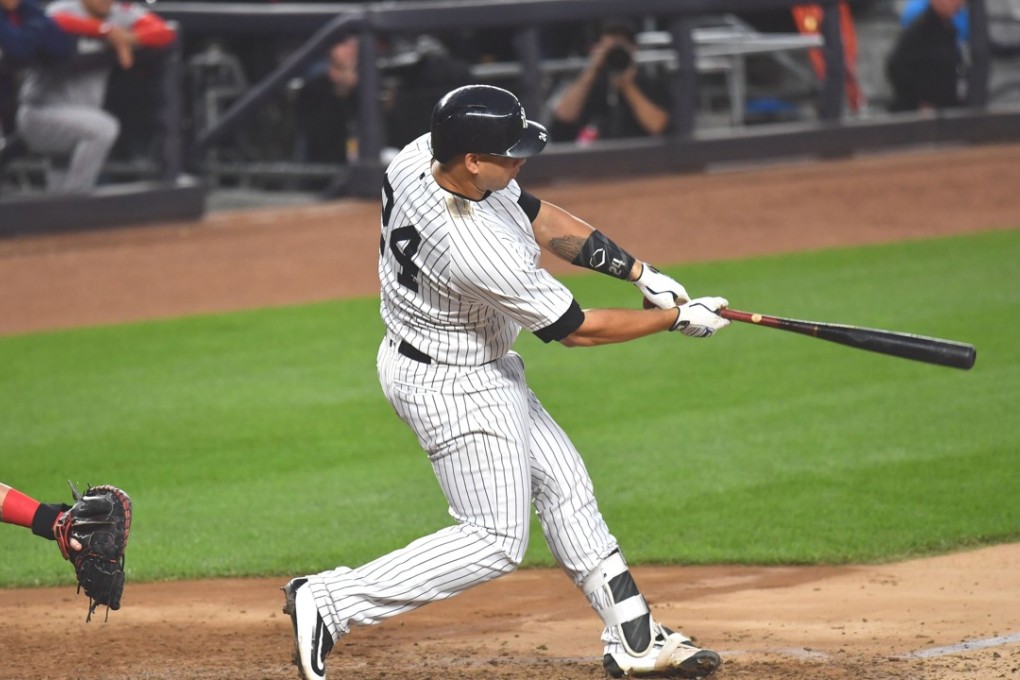 The New York Yankees’ Gary Sanchez hits the first of two home runs against the Boston Red Sox on June 8, 2017, at Yankee Stadium in New York. Baseball commissioner Rob Manfred confirmed on Wednesday, Sept. 5, 2017, a report that the Red Sox, using an electronic device, stole signs from the Yankees. (Dick Druckman/Zuma Press/TNS)