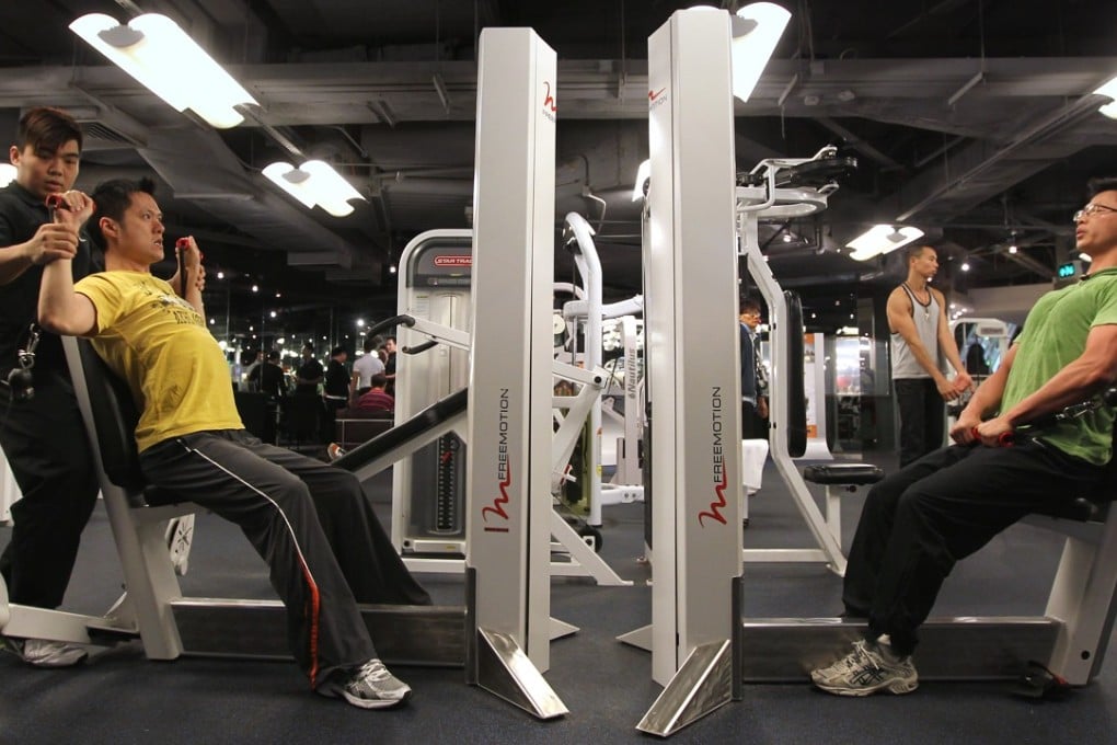 Members use a gym at Lee Gardens Plaza in Causeway Bay. Photo: Jonathan Wong
