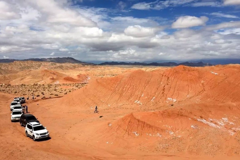 Scientists investigate the Mars-like conditions in the Qaidam Basin, which is set to host a US$61 million scientific and tourism base. Photo: Xinhua