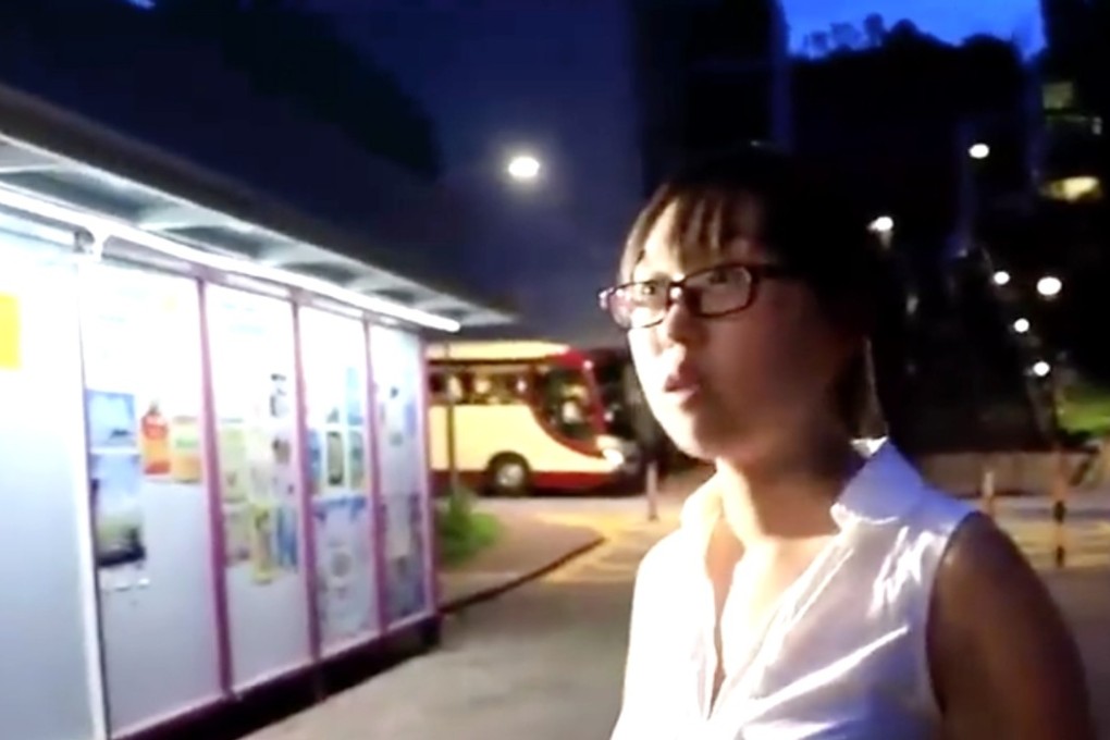 The clip of the student removing independence posters at the Chinese University of Hong Kong went viral. Photo: Facebook