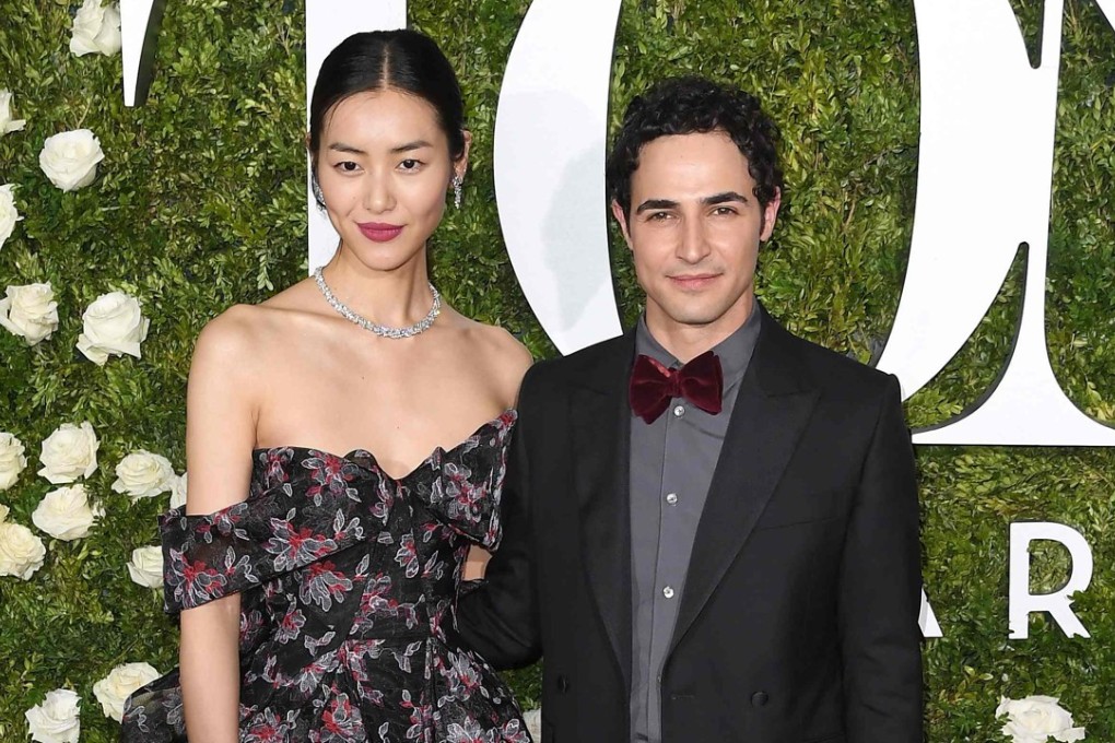 Model Liu Wen and Zac Posen on the red carpet at the 2017 Tony Awards in New York in June. Photo: AFP