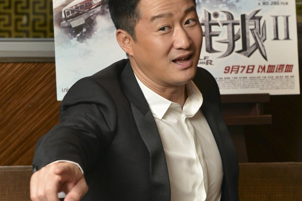 Wolf Warrior 2’s Wu Jing gestures ahead of its Hong Kong premiere this week. Photo: Panasia Films