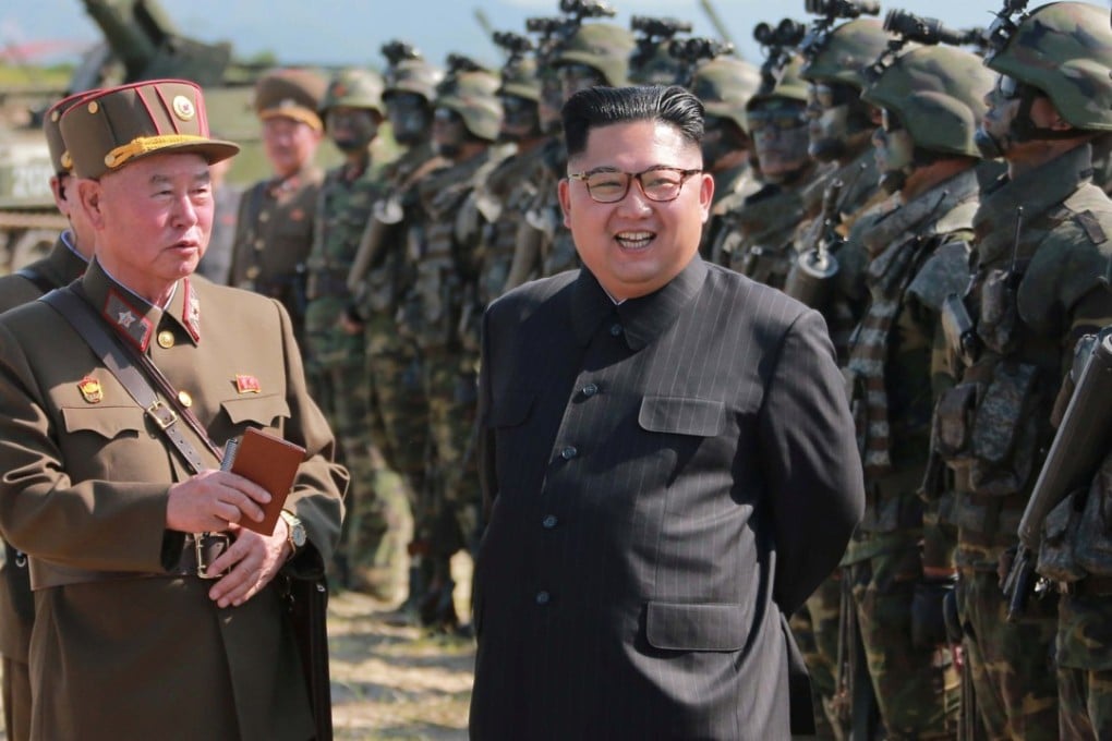 North Korean leader Kim Jong-un with special operations forces.