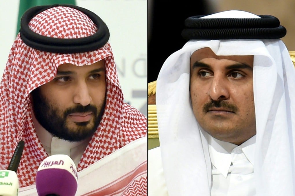 Saudi Crown Prince Mohammed bin Salman and Qatar’s emir, Sheikh Tamim bin Hamad al-Thani. Photo: AFP
