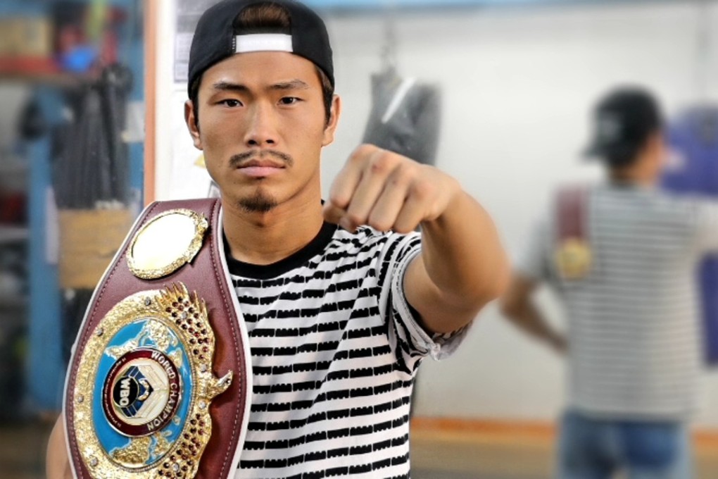 Japan's WBO flyweight world boxing champion Sho Kimura at Aoki Gym in Tokyo. Photo: Unus Alladin