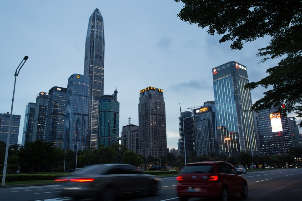 View of the business district of Shenzhen, which is one of the cities in the Greater Bay Area. Photo: EPA