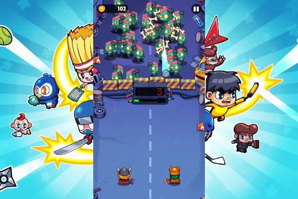 Smashy Duo (available on Android and iOS) sees players controlling two characters as they hit a ball against hordes of monsters.