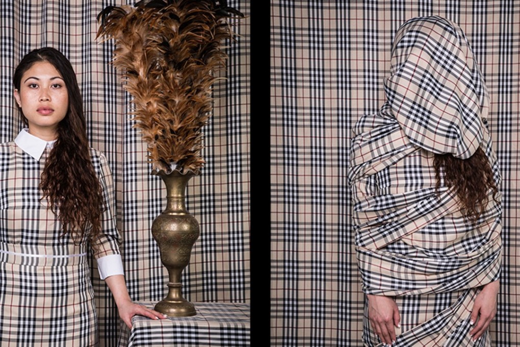 “Can you see me yet?” a diptych by Katie Vajda, that won her the Hong Kong Human Rights Arts Prize 2014.