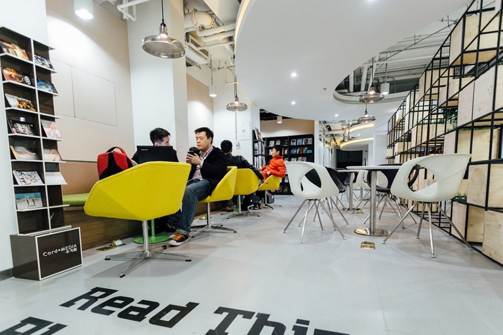 A UrWork space in Beijing. The company is in a fierce competition with US rival WeWork in the global market for co-working spaces. Photo: Handout