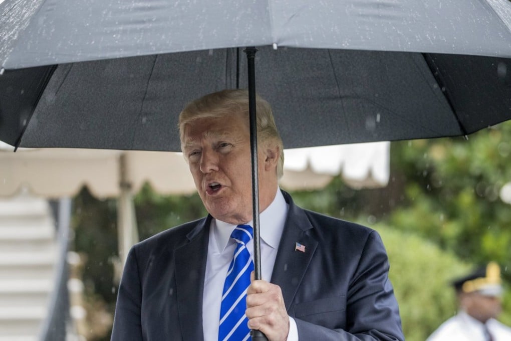 US President Donald Trump talks to the media on the South Lawn of the White House on September 6. Trump’s emphasis on “America First” has heightened discussions about the decline of the unipolar US-led order. Photo: EPA-EFE