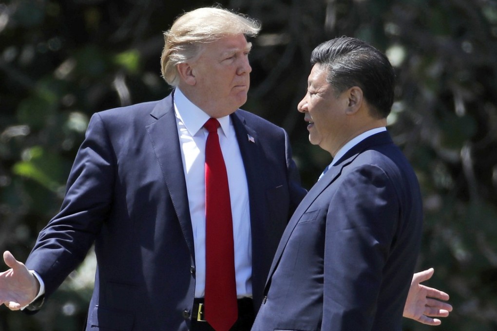 US President Donald Trump gestures as he and Chinese President Xi Jinping meet in Palm Beach. The world’s two biggest nations continue to fail to agree on the best action to rein in North Korea’s provocative missile tests. Photo: AP