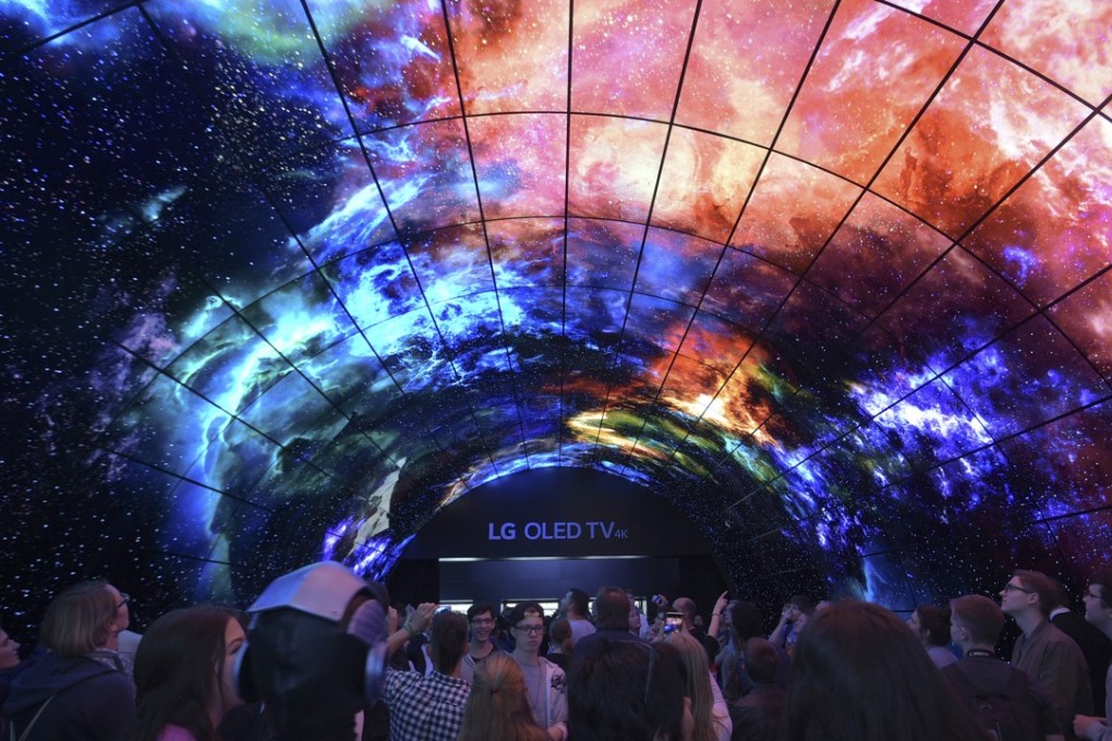 This handout image shows LG showed-off its OLED TV 'tunnel' in Berlin. Photo: Messe Berlin