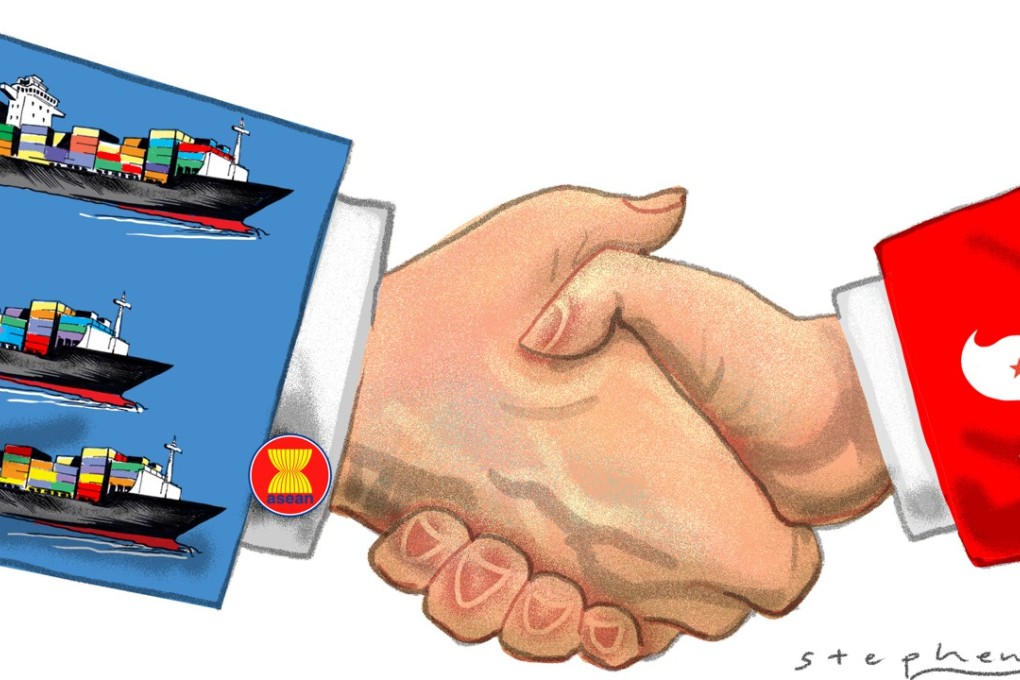 The minutiae of the Asean-Hong Kong free-trade agreement will be a major factor in whether Hong Kong can hold on to its traditional role as a centre for China-related trade. Illustration: Craig Stephens