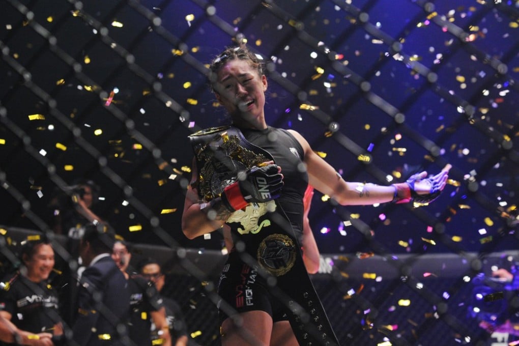 Singapore’s atomweight One champion Angela Lee has hit back against ‘big talking’ UFC figures. Photo: Xinhua