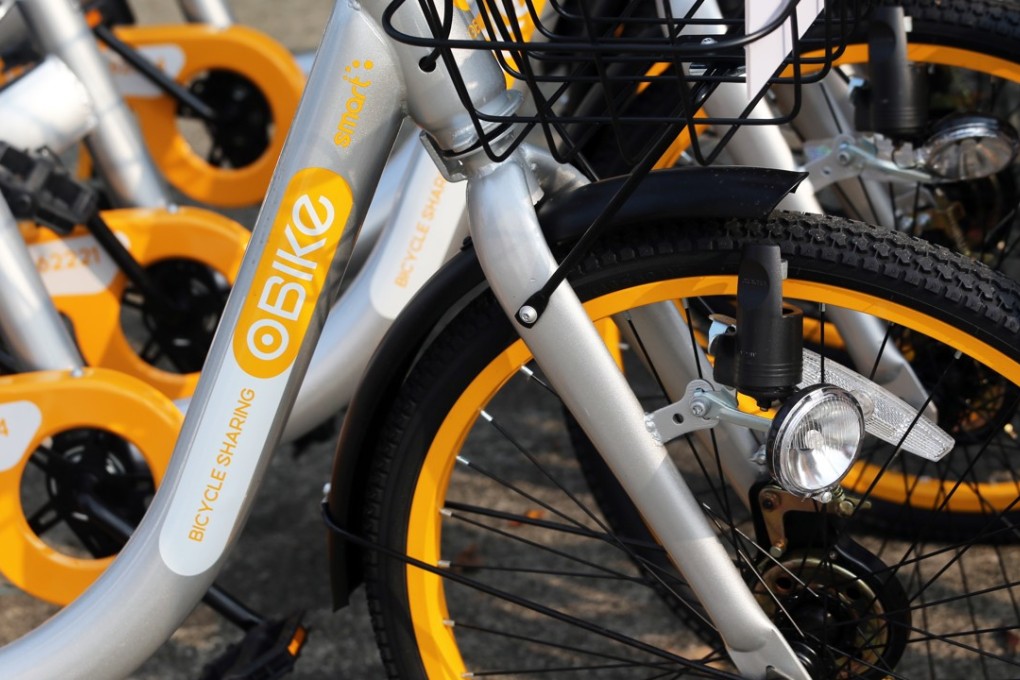 oBike launched in Hong Kong on Friday. Photo: David Wong