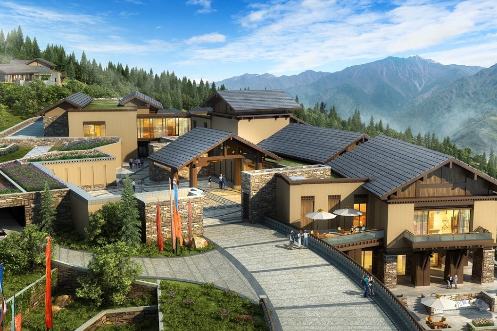 Guests at the Ritz-Carlton, Jiuzhaigou can enjoy striking views of Tibetan villages, terraced rice fields, expansive grasslands and the Min Mountain Range.