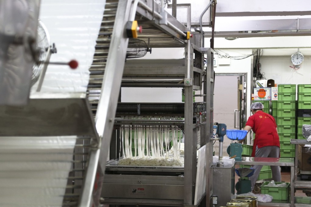 A food factory in Hong Kong. Mid-size companies in the city were most optimistic about future growth prospects in a recent survey. Photo: James Wendlinger