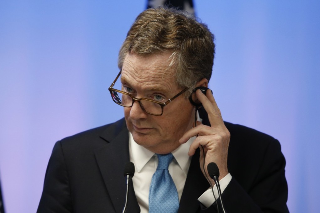 US Trade Representative Robert Lighthizer attends a press conference at the end of the second round of Nafta renegotiations with Mexico and Canada. Photo: AP