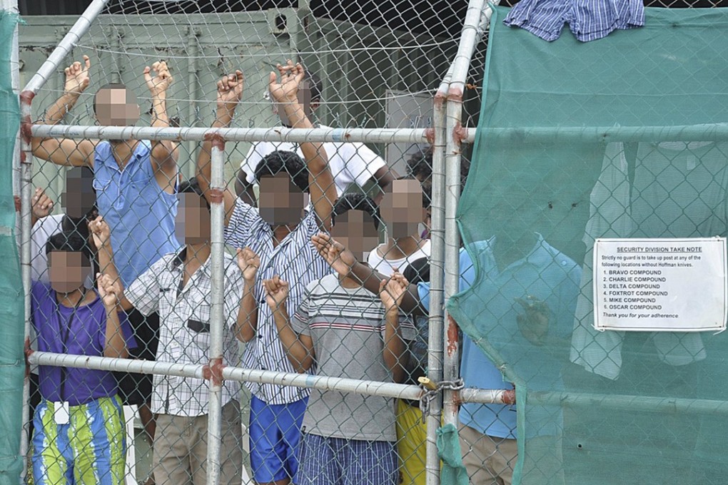Asylum seekers at the Manus Island detention centre in Papua New Guinea. File photo: EPA