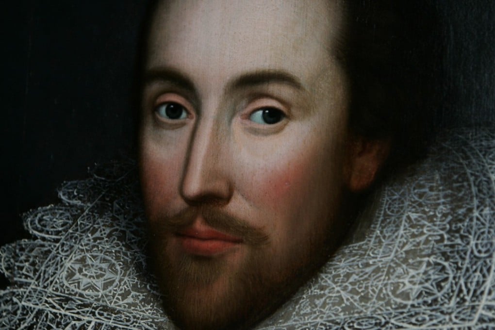 A portrait of William Shakespeare, presented by the Shakespeare Birthplace trust, believed to be almost the only authentic image of the writer made from life. Picture: AP