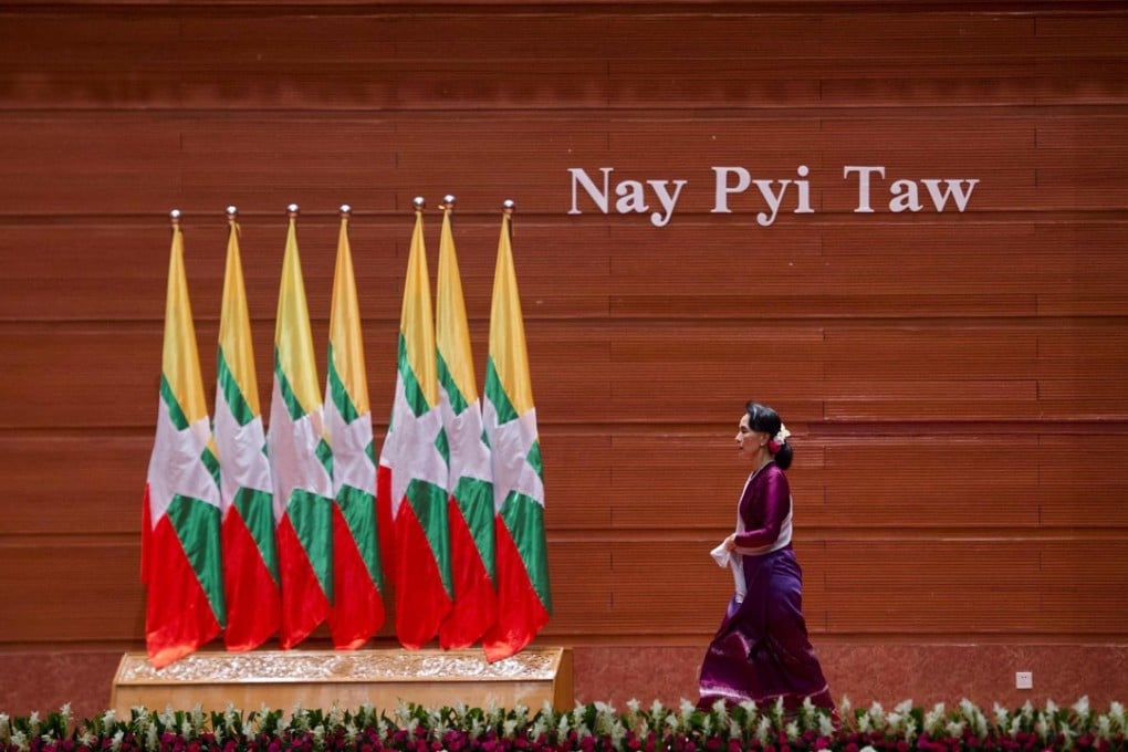 Myanmar’s State Counsellor Aung San Suu Kyi arrives to deliver a national address in Naypyidaw on September 19. Why do we not give sufficient weight to Suu Kyi’s account that her government has started “defending all the people in Rakhine in the best way possible”? Photo: AFP