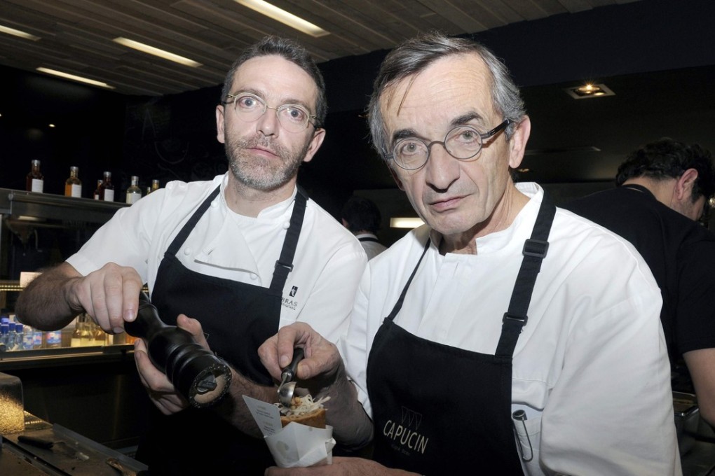 French chefs Sebastien Bras (left) and his father, Michel Bras. Photo: AFP