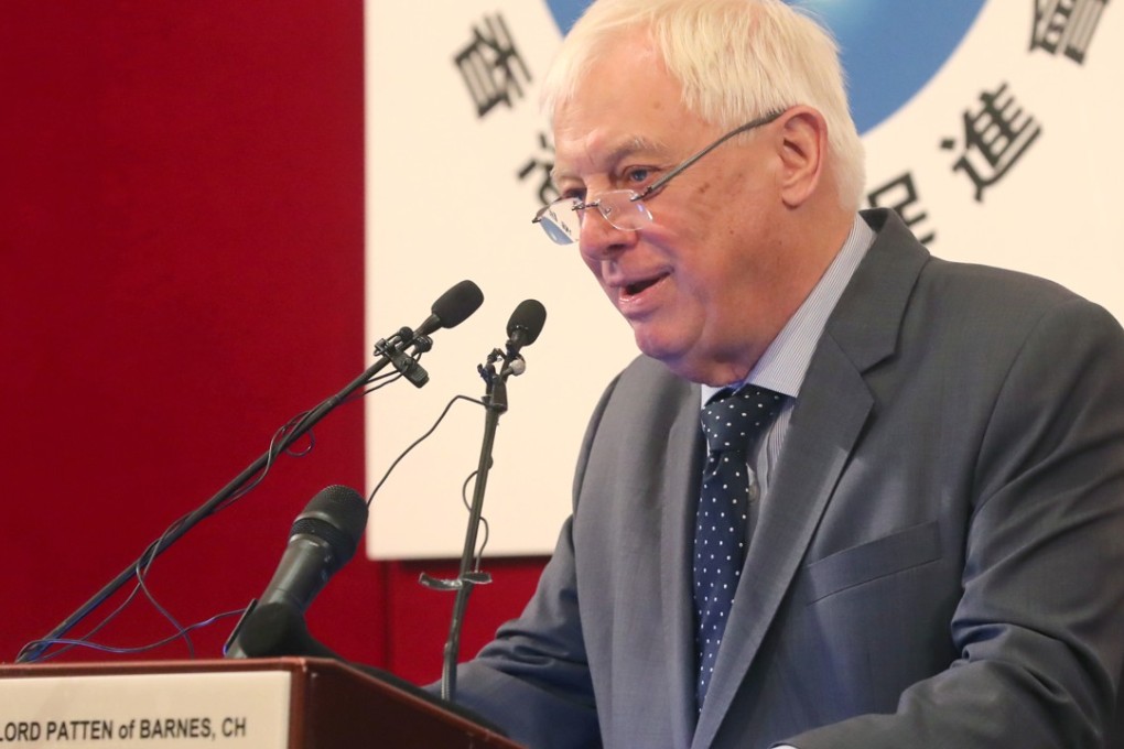 Chris Patten said he did not think Chinese people do not care about human rights and politics because of Confucianism, as some have suggested. Photo: Edward Wong
