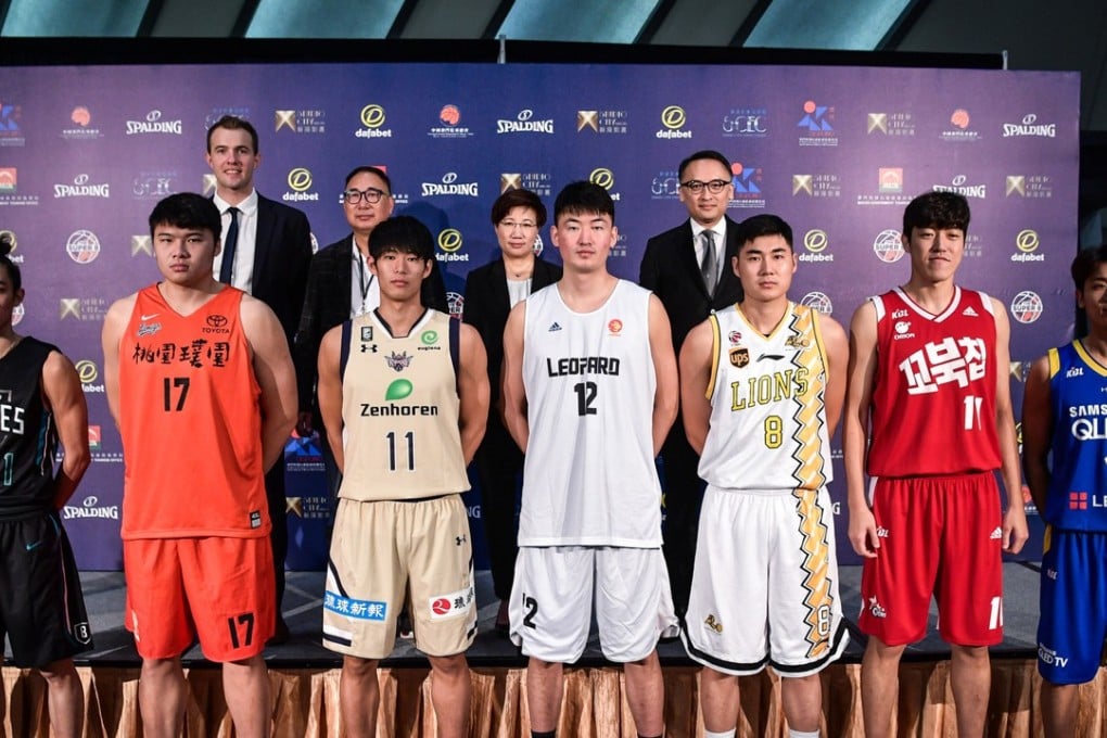 Representatives of each team line up at the press conference on the opening day in Macau. Photos: The Super 8