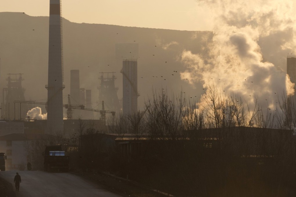 A file picture of pollution near steel mills in Qianan in northern China's Hebei province. Photo: Associated Press