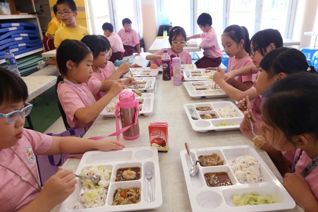 Lunchtime at the Father Cucchiara Memorial School in Tsing Yi, in May last year. Photo: David Wong