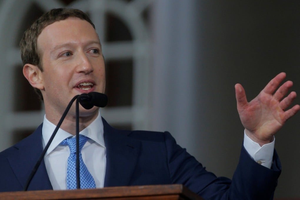 Facebook founder Mark Zuckerberg speaks during the Alumni Exercises following the 366th Commencement Exercises at Harvard University. Facebook announced it will be turning over Russian ads in the 2016 election to the US Congress. Photo: Reuters