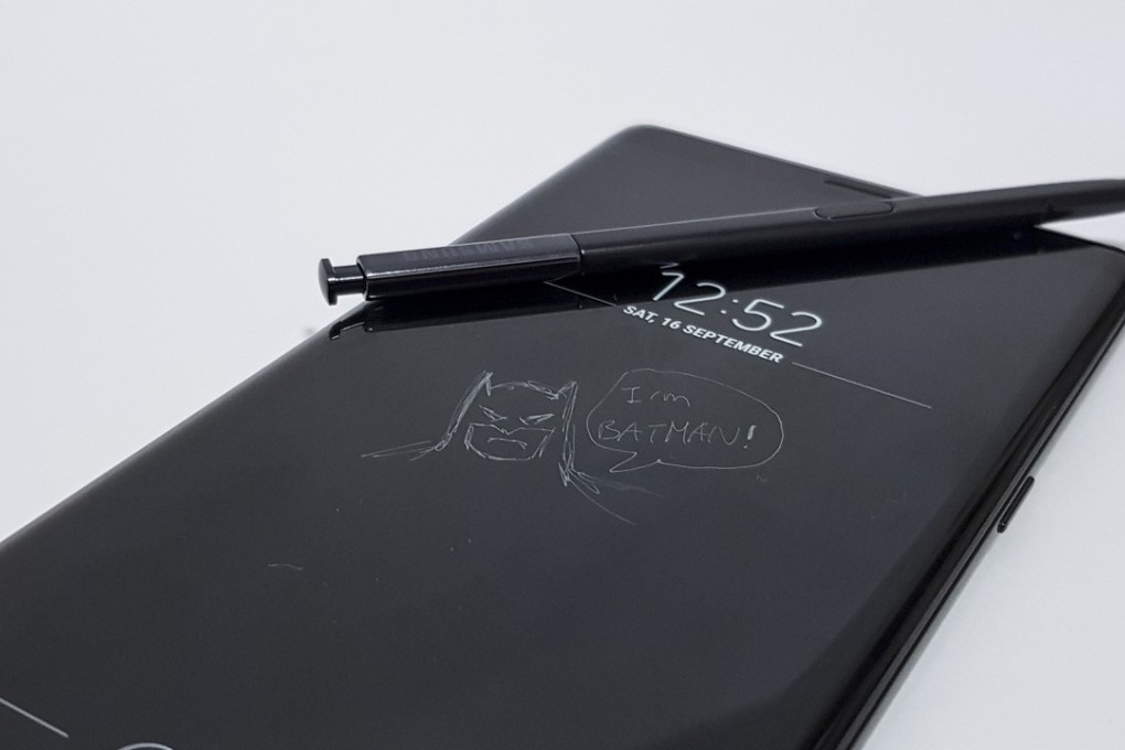 Memos you write using the S Pen stylus display when the Samsung Galaxy Note 8’s screen is off. Photo: Ben Sin