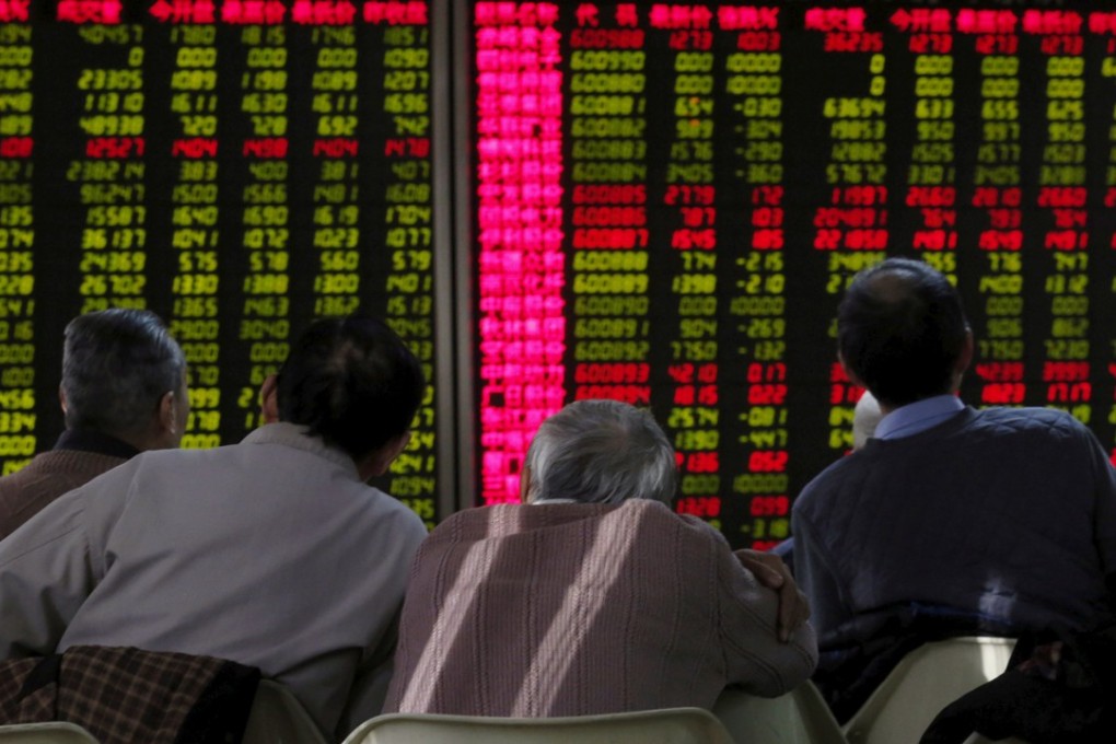 A file picture of investors monitoring stock prices at a brokerage in Beijing. Photo: Reuters