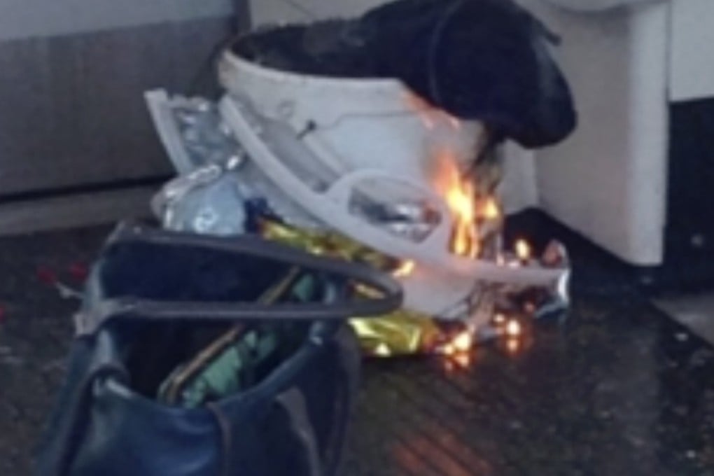 The improvised explosive device that was used in last week’s London train bombing, which left 30 injured. Photo: AP