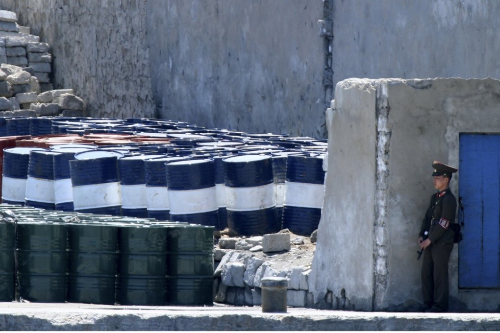China will limit exports of refined petroleum to North Korea to 2 million barrels per year. Photo: AP