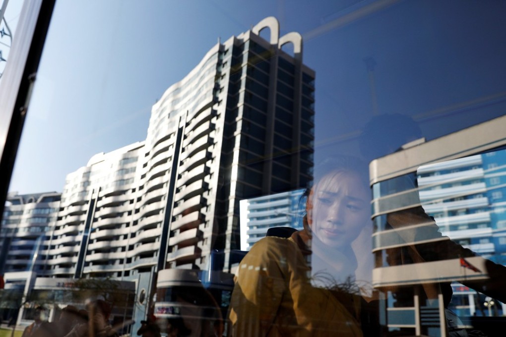 Shiny new buildings in central Pyongyang, which is seeing a building boom. Photo: Reuters