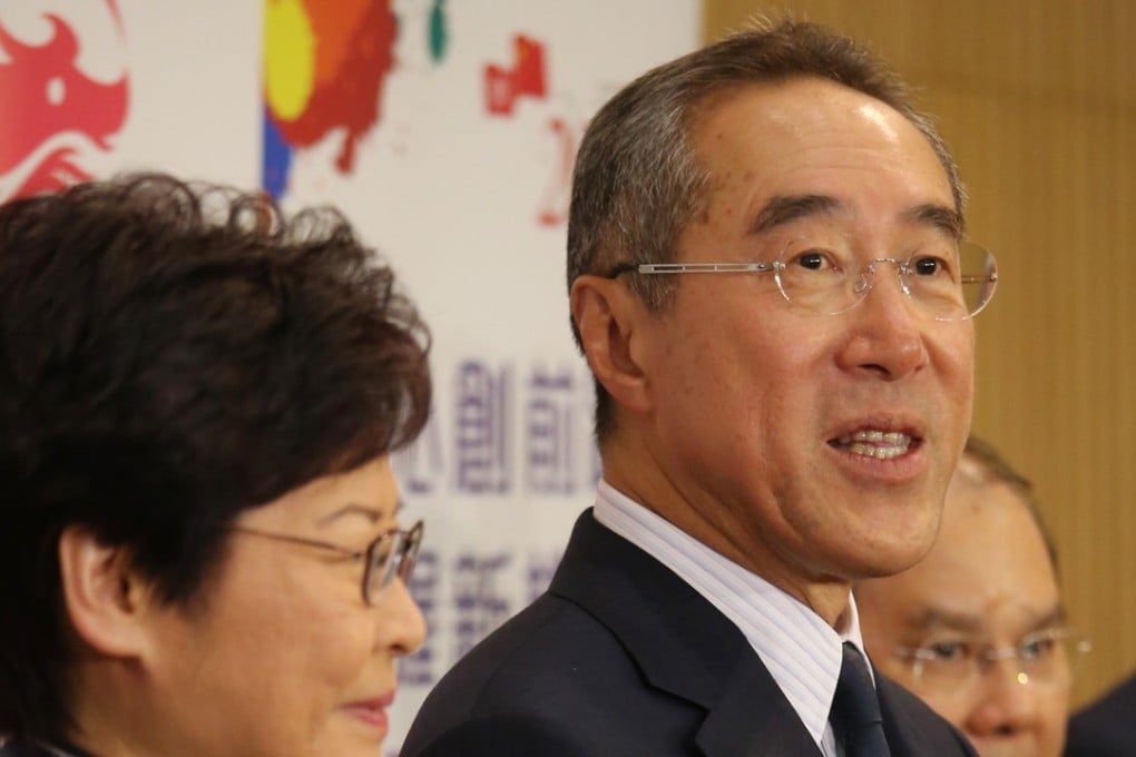 Henry Tang Ying-yen with Chief Executive Carrie Lam Cheng Yuet-ngor. Photo: David Wong