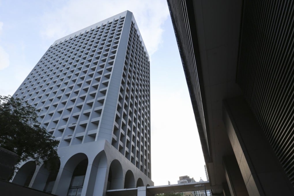 The Murray Building, a former government office block in Hong Kong’s Central district being converted into a hotel. Its windows are angled so the hot sun doesn’t stream through them, helping to conserve energy. Photo: Xiaomei Chen
