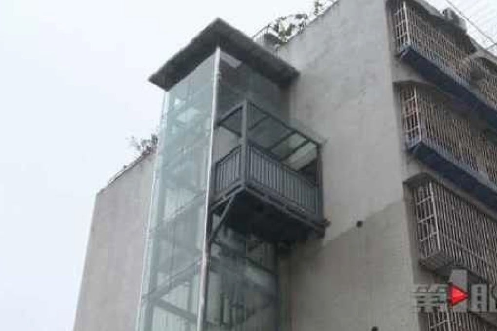 The lift only services one sixth-floor flat. Photo: Handout