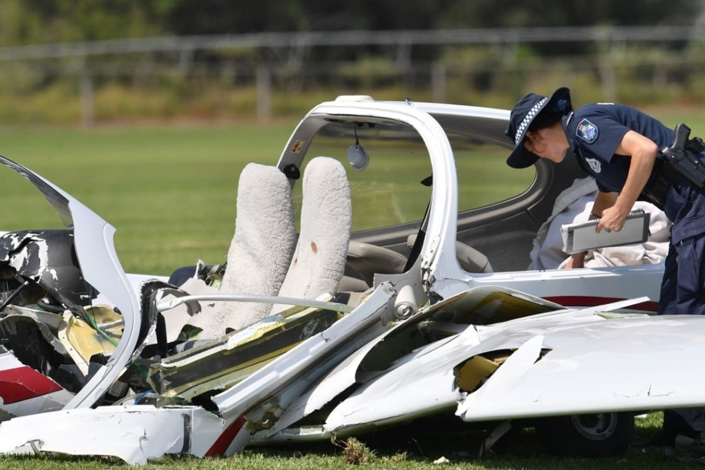 Pictures from the scene published by local media show the broken plane lying on a large piece of grassland. Photo: EPA
