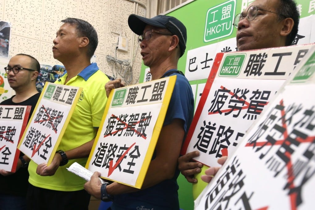 Members of a bus drivers’ union express concerns about driver fatigue. Many democracy advocates forget about notions of fairness and equality when they step in the workplace. Photo: David Wong