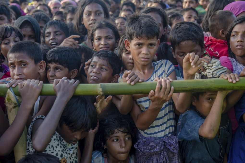 Rohingya Muslim children at Balukhali refugee camp in Bangladesh. Photo: AP